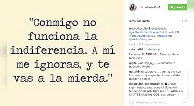 Alguno de los duros mensajes que escribiría a Sabater