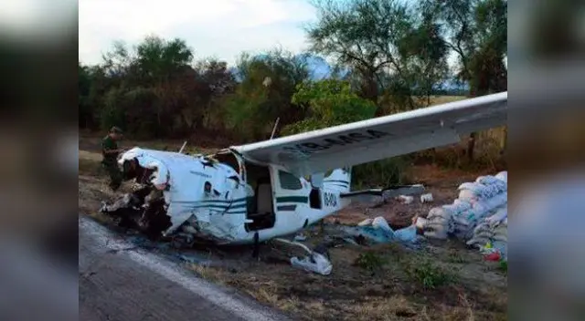 Avioneta se estrella contra cerro en Cajamarca