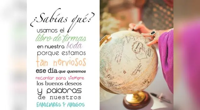 Tus  amigos firmarán sus mejores deseos alrededor de todo el globo terráqueo.