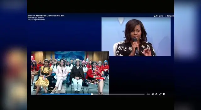Michelle Obama conversa con escolares peruanas 