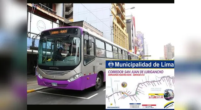 Desde mañana buses del corredor de San Juan de Lurigancho llegarán a la Av. Tacna Desde mañana buses del corredor de San Juan de Lurigancho llegarán a la Av. Tacna