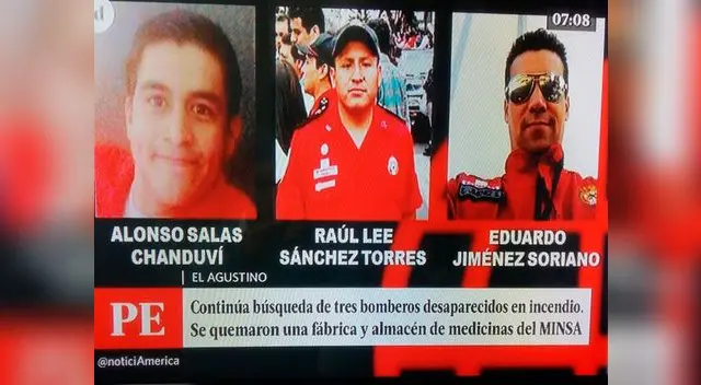 Alonso Salas Chanduví, Raúl Lí Sánchez Torres y Eduardo Jiménez Soriano desaparecieron