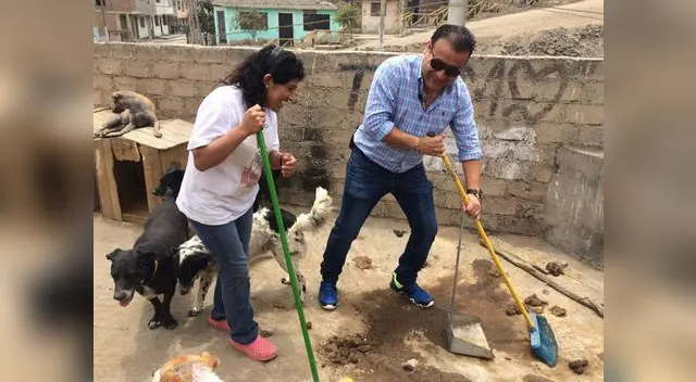 Limpiando con mucho amor.