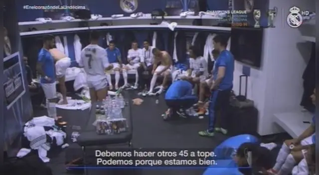 En el camerino Ramos, CR7, Álvaro Arbeloa, En el camerino Ramos, CR7, Álvaro Arbeloa,