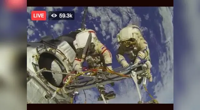 Falsa caminata espacial se viralizo en las redes sociales Falsa caminata espacial se viralizo en las redes sociales