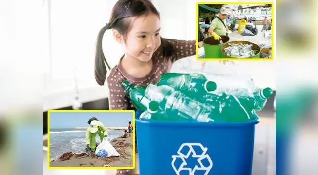 desde nuestro hogar podemos enseñar a nuestros hijos a reciclar las botellas