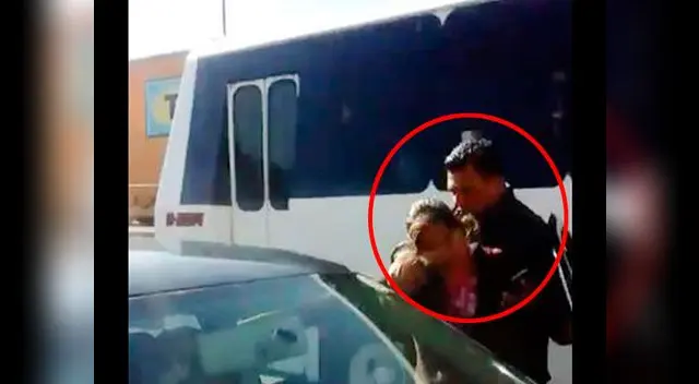 El Policía no dudó en lanzarla al suelo 