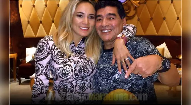 Maradona celebró con su pareja Rocío sin sus hijas