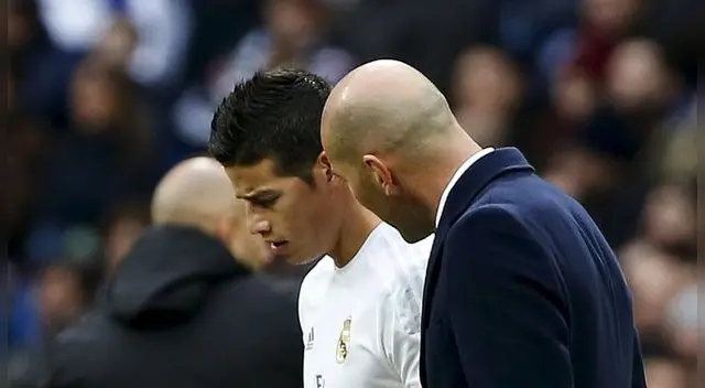 La relación de Zidane con el colombiano James Rodriguez no es de las mejores La relación de Zidane con el colombiano James Rodriguez no es de las mejores
