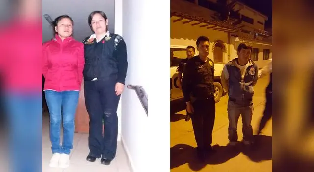 La mujer y uno de los detenidos La mujer y uno de los detenidos