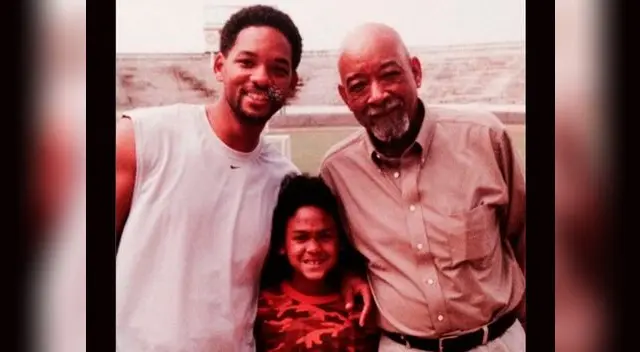 Junto a su padre e hijo de mayor, fruto de su relación con su primera esposa