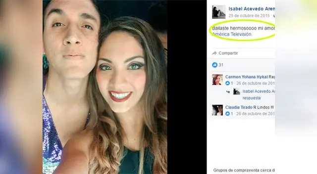 Cuando todo era felicidad entre Isabel Acevedo y Kervin Valdizan
