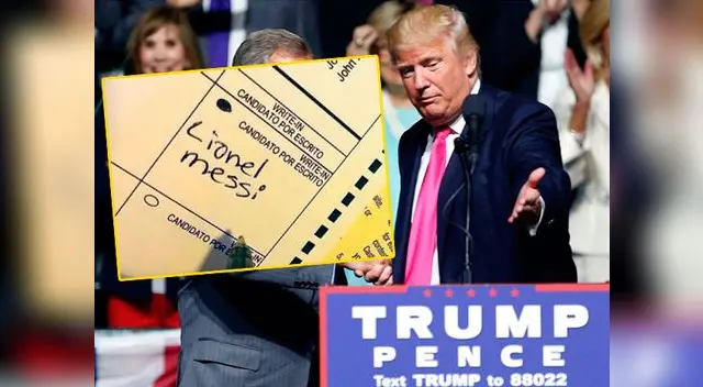 Este es el voto en donde se ve claramente el nombre de Messi y no de Trump o Clinton
