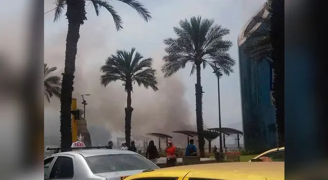 Los usuarios de Twitter compartieron imágenes del siniestro 