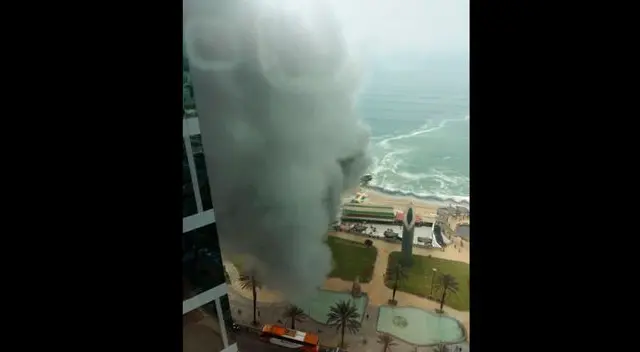 Los usuarios de Twitter compartieron imágenes del siniestro 