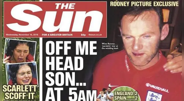 Rooney salió movido de la boda Rooney salió movido de la boda