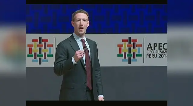 El creador de Facebook Mark Zuckerberg transmitió en vivo por Facebook su exponencia en APEC El creador de Facebook Mark Zuckerberg transmitió en vivo por Facebook su exponencia en APEC