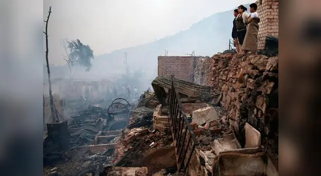 Así quedó Cantagallo ante el terrible incendio que se llevó la vida del menor