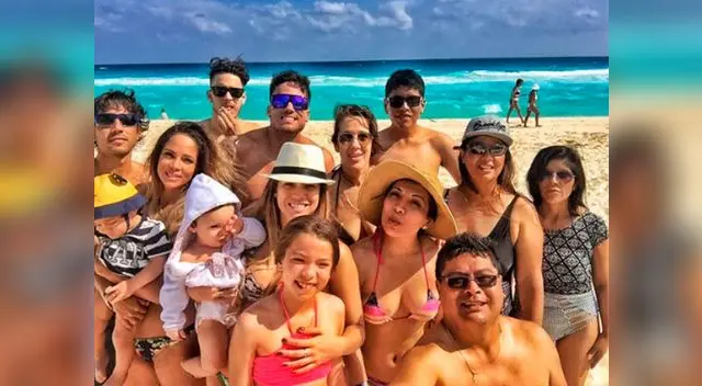 la familia de Jazmín Pinedo y de Gino Assereto se conocieron por primera vez en Cancún la familia de Jazmín Pinedo y de Gino Assereto se conocieron por primera vez en Cancún
