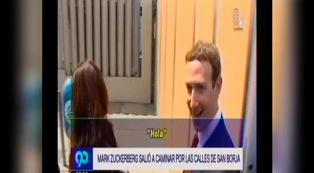 Creador de Facebook salió a caminar en las calles de San Borja