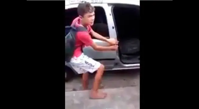 Ladrón se retuerce de dolor