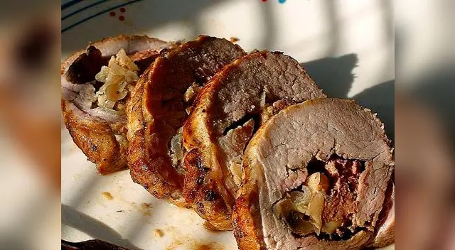 Lomo de cerdo relleno al horno