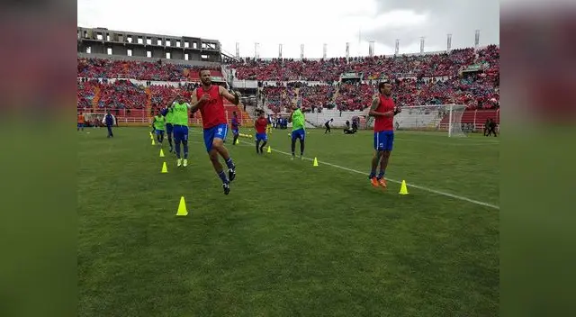 Manucci en pleno calentamiento