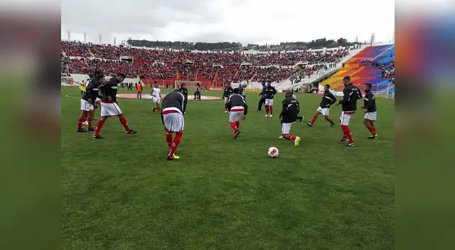 Cienciano en pleno calentamiento