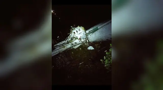 Asi quedó el avión que conducía a la delegación del Chapecoense