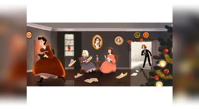 Google le dedica su popular doodle a la autora de la novela "Mujercitas"