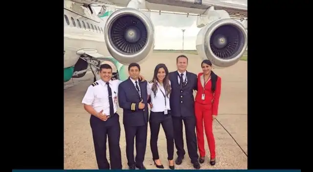 Tripulación del siniestrado avión