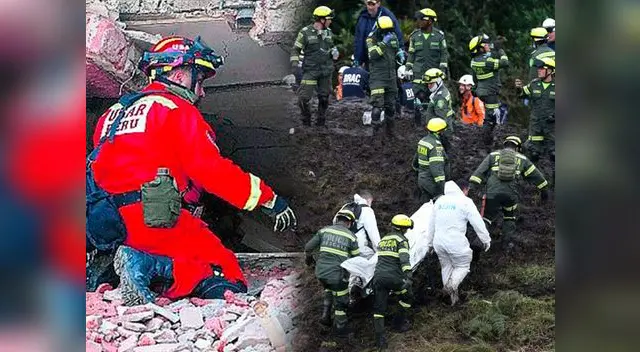Hombres de rojo peruanos siempre listos