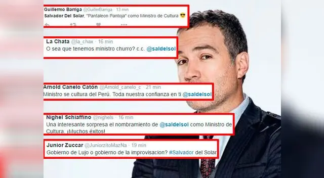Salvador del Solar se volvió tendencia en las redes sociales