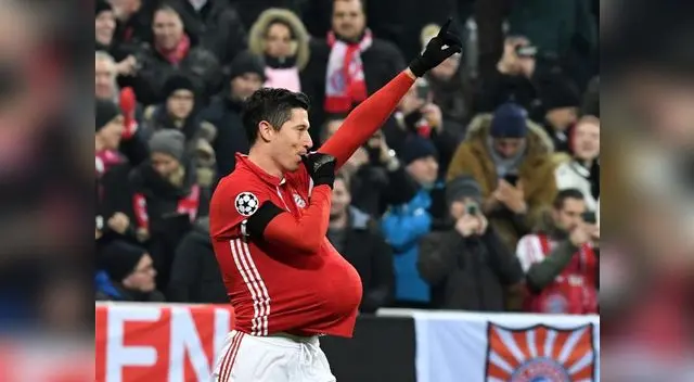 Lewandowski dedica el gol a su hijo por nacer