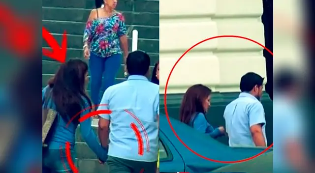 Karla fue sorprendida en un concurrido centro comercial 