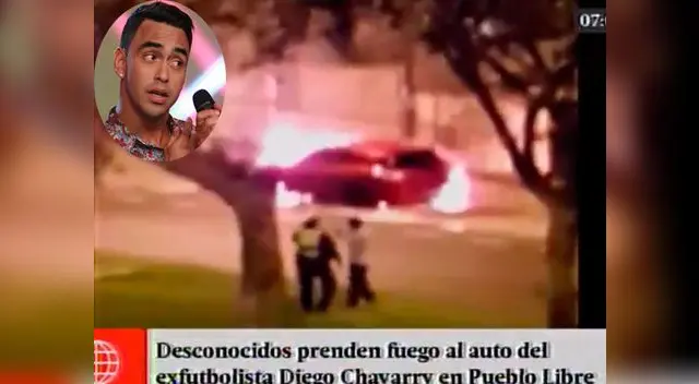 Auto de Diego Chávarri se incendió en extrañas circunstancias 