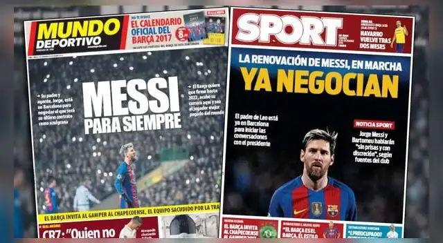 La prensa catalana informa que Barcelona ya negocia con Messi