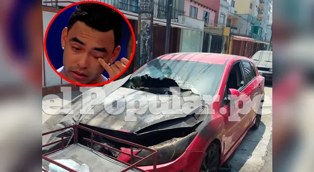 Así quedó el auto de Diego Chávarri