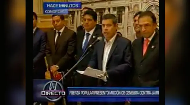 Fuerza Popular presentó moción de censura contra Jaime Saavedra