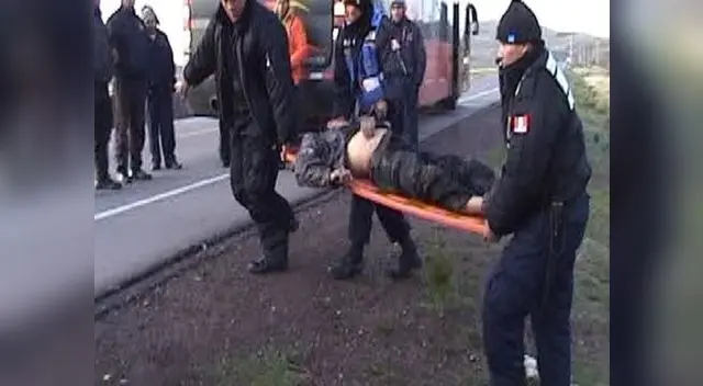 Uno de los heridos del fatídico accidente es trasladado al hospital