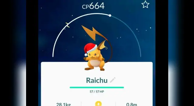  Raichu con gorro navideño 