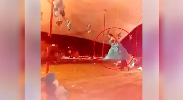 Joven vuela por los aires en el día de su quinceaños