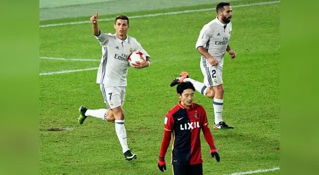 Esta escena de festejo la repitió CR7 en la final del Mundial de Clubes