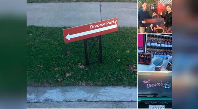 Pareja celebró divorcio con una gran fiesta