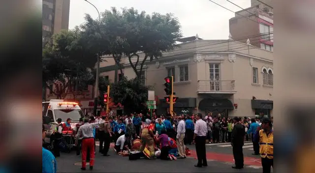 Accidente en pleno centro de Miraflores