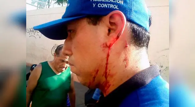 Fiscalizador tuvo que ser llevado a tópico para suturarle las heridas