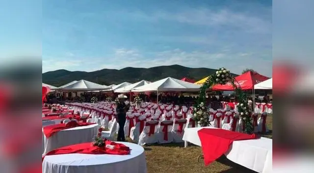 El rancho fue preparado para recibir a los miles de invitados