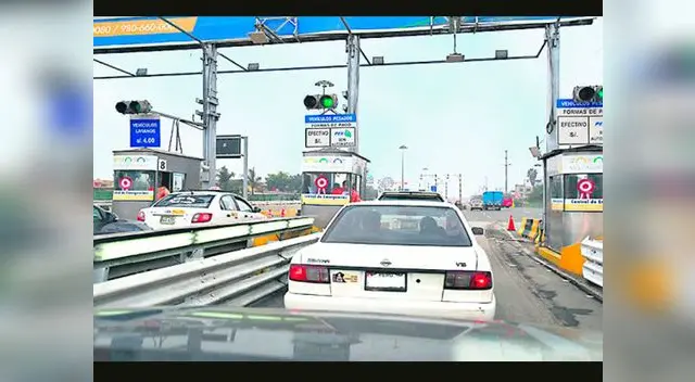  Desde mañana sube tarifas de peaje en Panamericana Norte y Sur