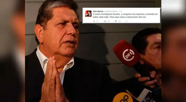 Alan García se pronunció en las redes sociales Alan García se pronunció en las redes sociales