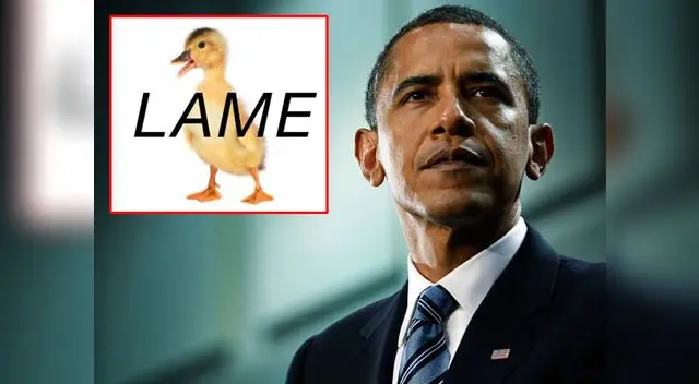 Barack Obama comparado con un pato cojo